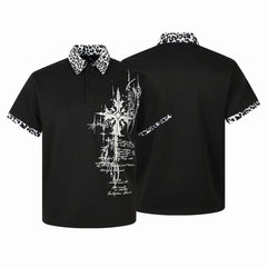 Omirad “Leopard Cross Graphic Polo”
