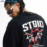 ONS EVENT Original Design Small Collar Heavy Cotton American Street Long Sleeve T-shirt Men's Autumn Top Primer