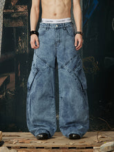 NOMANIAI Distressed Wide-Leg Jeans – Versatile Street Style.