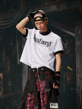 NOMANIAI Fun-print cropped pure cotton short-sleeve T-shirt.