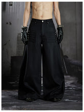 NOMANIAI Paneled Multi-Pocket Cargo Trousers.