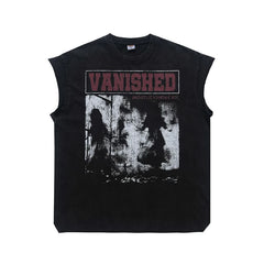 ONSEVENINE Sleeveless Loose-Fit Vintage-Style Washed Cotton Summer Tank Top.