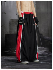 NOMANIAI Street-style lightweight quick-dry casual pants with a double-waistband design.