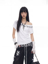 NOMANIAI Women's Printed Slim-Fit Short-Sleeve T-Shirt.