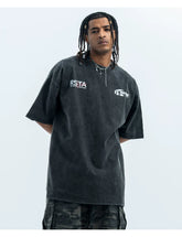 ONSEVENINE Original streetwear brand vintage-style washed short-sleeve T-shirt.
