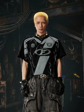 NOMANIAI Loose-fit short-sleeve tee with racing/motorcycle street style