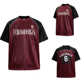 NOMANIAI Oversized, color-block short-sleeve jersey with an Instagram-style sporty streetwear vibe.