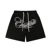 MIXED EMOTION Script Graphic Casual Shorts