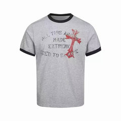 Omirad “Vintage Cross Graphic Ringer Tee”