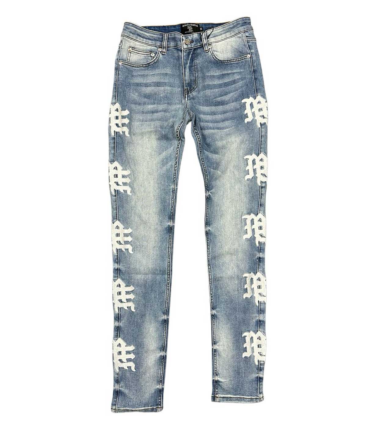 Mixed Emotions Monogram Denim Blue Wash Blue/White