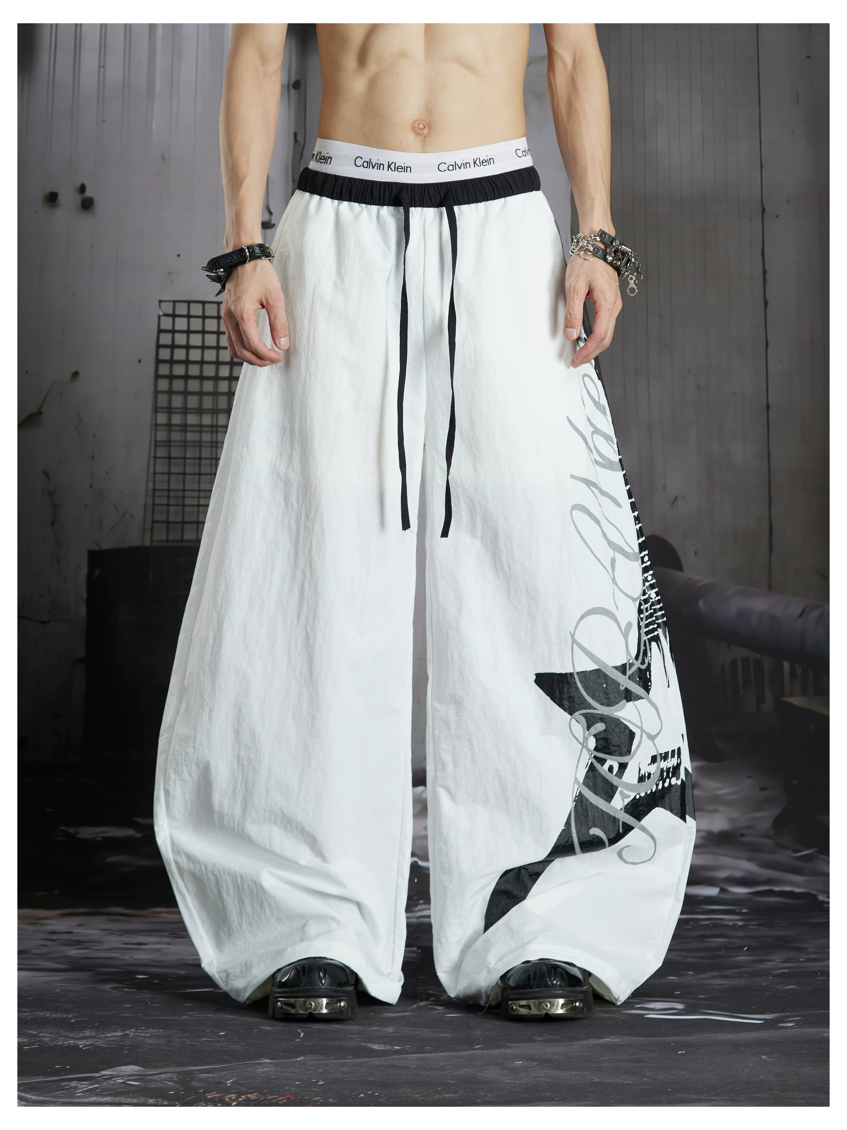 NOMANIAI Punk Y2K Loose Wide-Leg Casual Trousers.