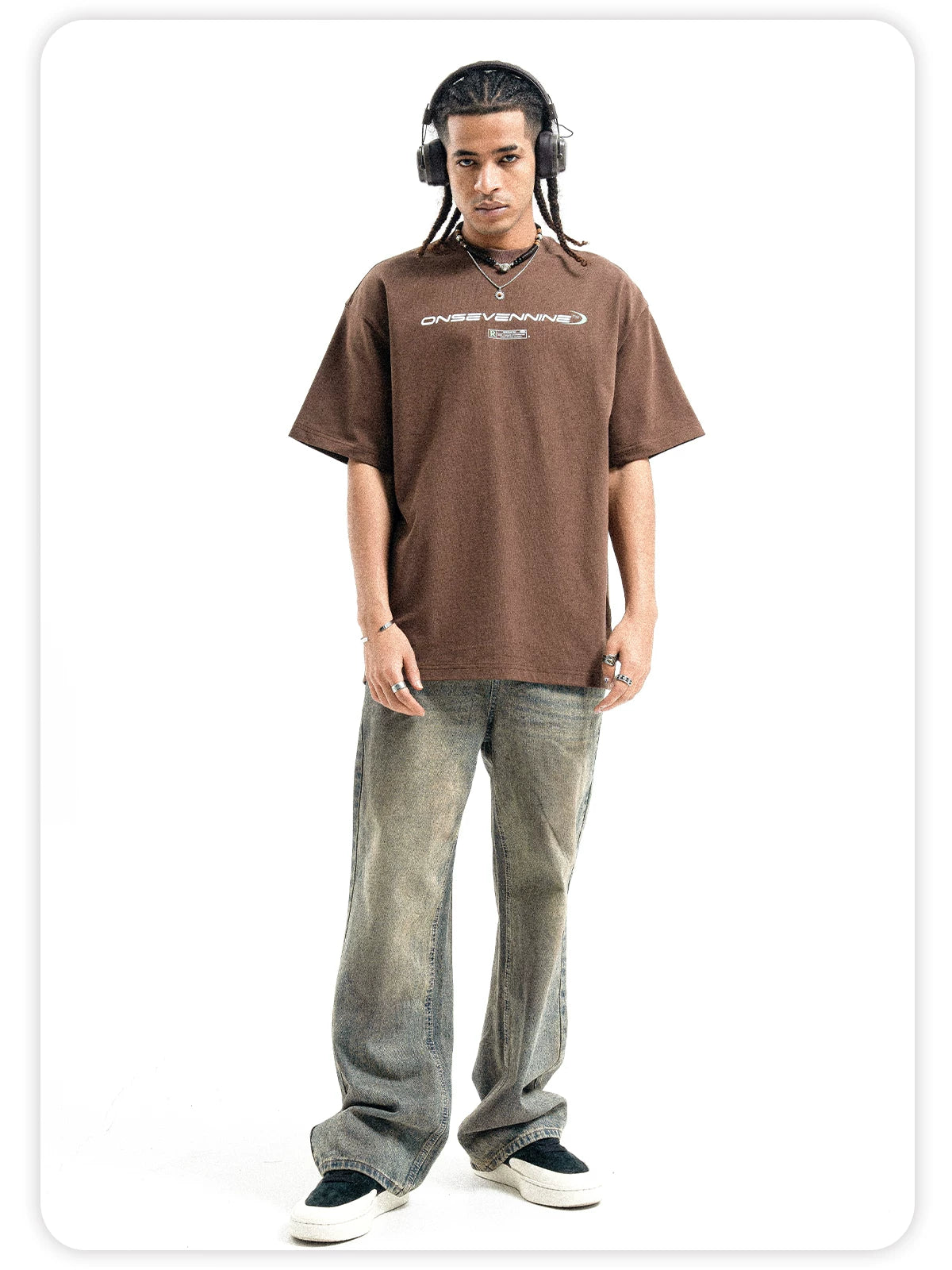 ONSEVENINE High-street style heavyweight pure cotton oversized fit.