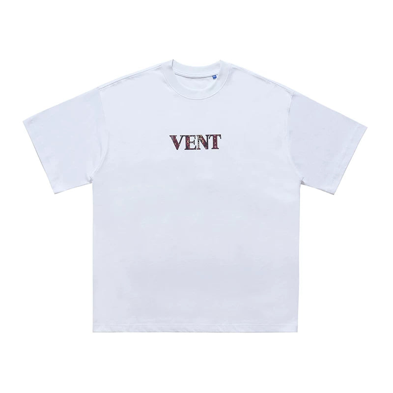 ONS EVENT 300g Heavy Cotton Small Collar American Street Hip Hop Loose Short Sleeve T-shirt for Men Summer