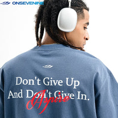 ONSEVENINE China-Chic Short Sleeve Heavy Weight Cotton 300g Oversize Loose American High Street Boys T-shirt Summer