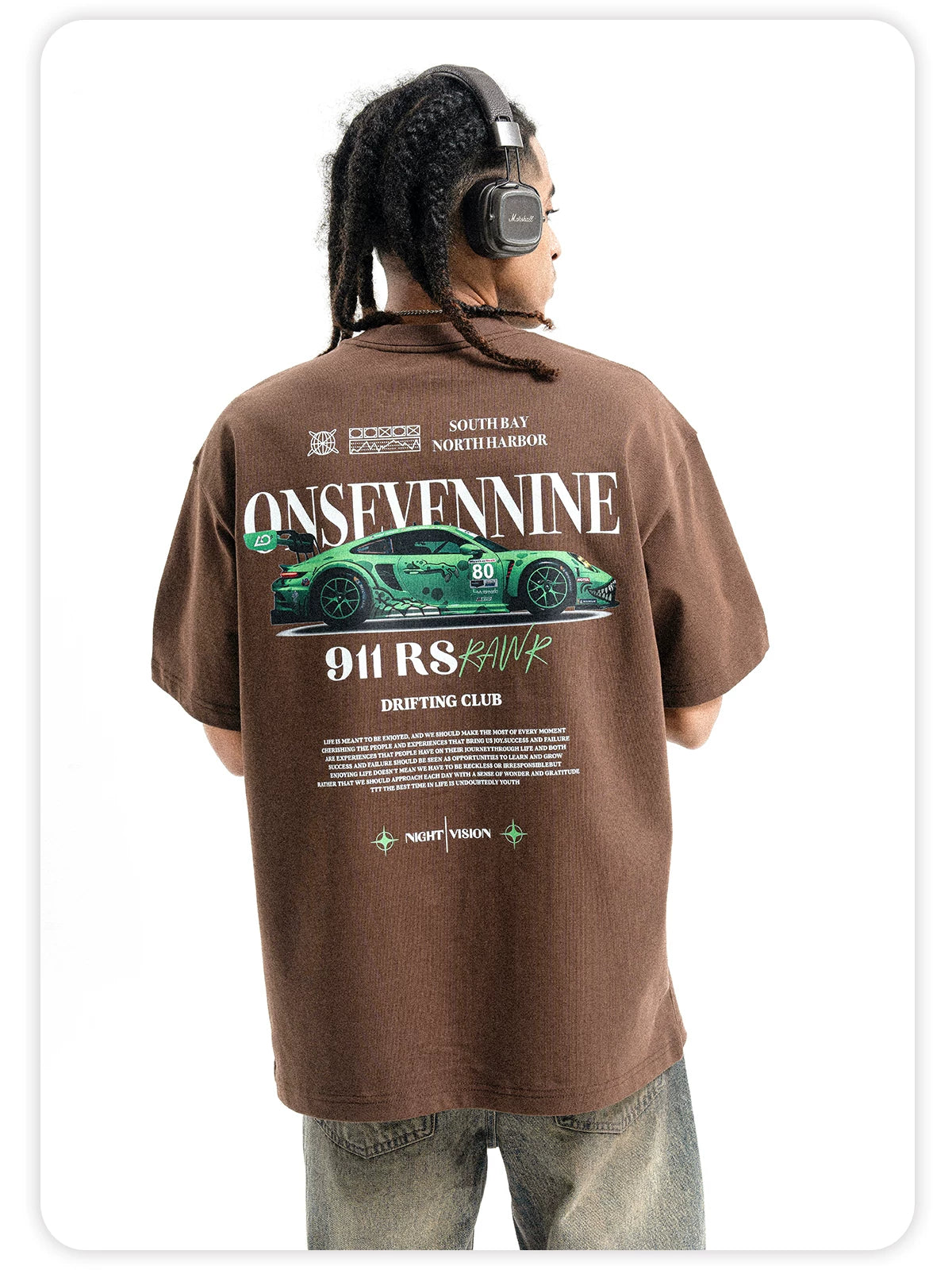 ONSEVENINE High-street style heavyweight pure cotton oversized fit.