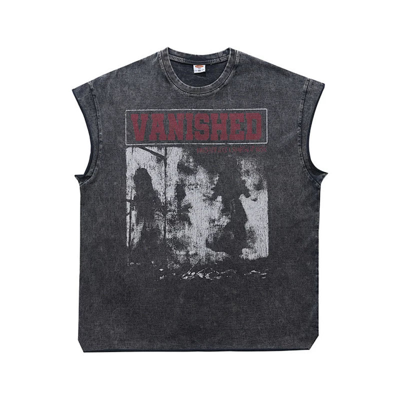 ONSEVENINE Sleeveless Loose-Fit Vintage-Style Washed Cotton Summer Tank Top.