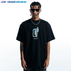 ONS EVENT Heavy Cotton Small Collar 260g Original Trendy Brand Short sleeved T-shirt for Men and Women Summer Loose Couple Wear