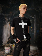 NOMANIAI Street-style printed casual pure cotton T-shirt.