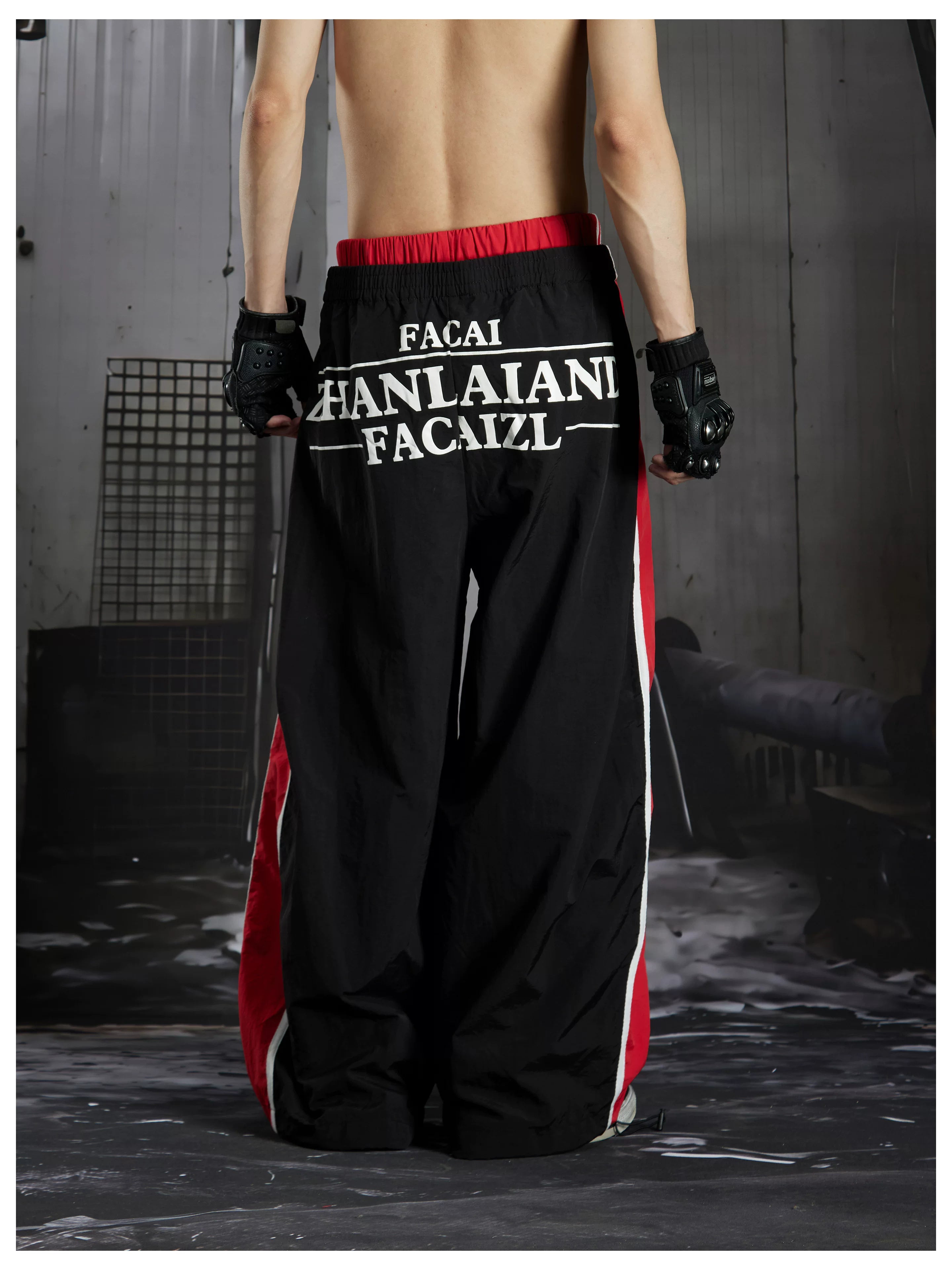NOMANIAI Street-style lightweight quick-dry casual pants with a double-waistband design.