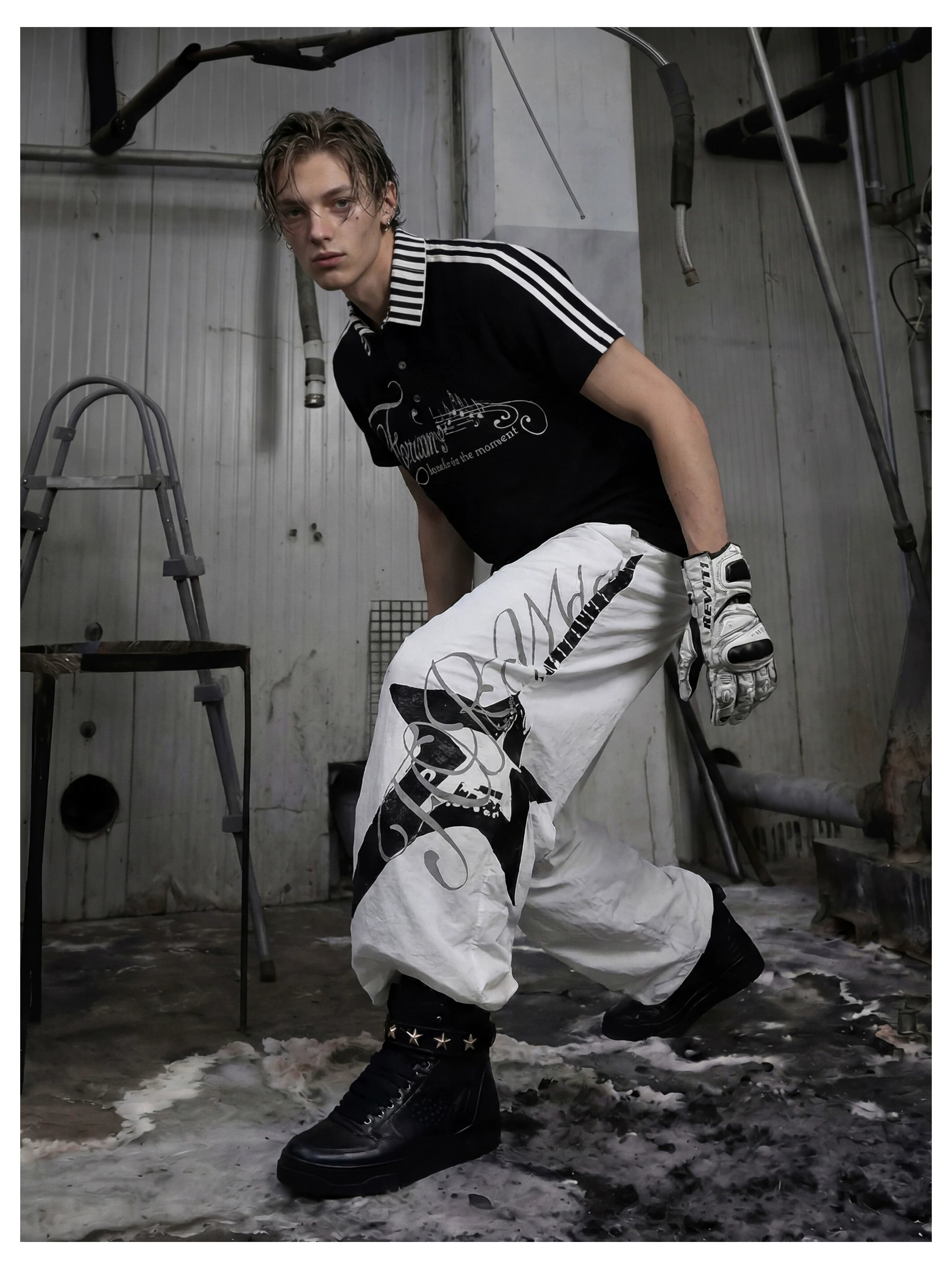 NOMANIAI Punk Y2K Loose Wide-Leg Casual Trousers.