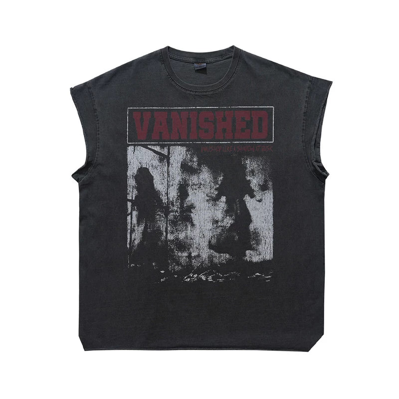 ONSEVENINE Sleeveless Loose-Fit Vintage-Style Washed Cotton Summer Tank Top.