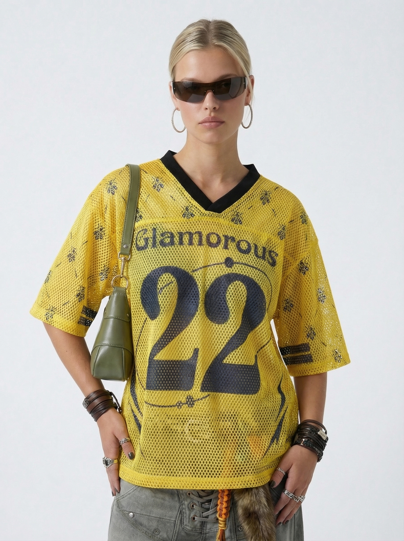 Omirad “Glamorous 22” Mesh Jersey T-Shirt